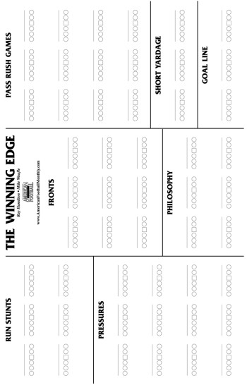 "˜The Winning Edge"™ Defensive Line Form